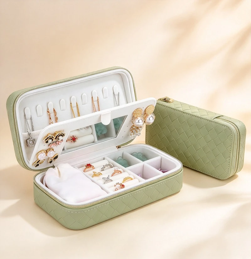 Custom Quilted Travel Jewelry Organizer Case Custom Quilted Travel Jewelry Organizer Case